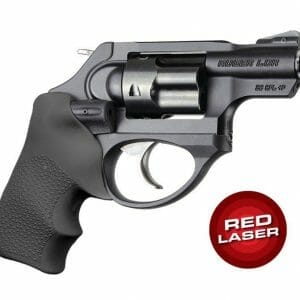 Hogue Red Laser Enhanced Grip For Ruger Lcr: Overmolded Rubber Tamer Cushion
