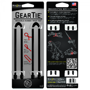 Nite-ize Gear Tie Reusable Rubber Twist Tie
